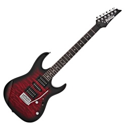 ibanez_grx_70qa_transparent_red_burst